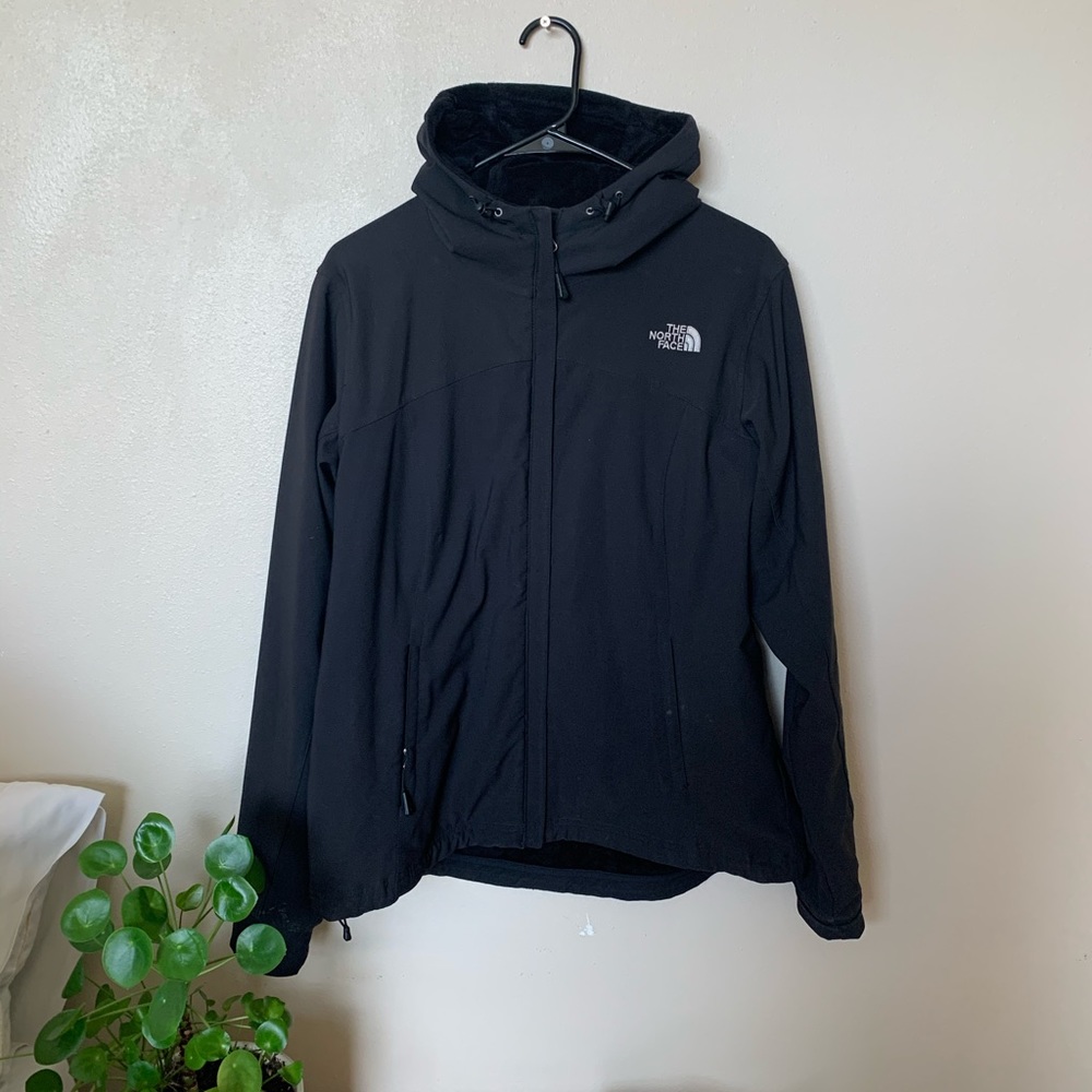 Women’s fleece lined North Face jacket size L